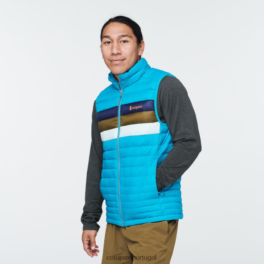 Cotopaxi homens colete de penas de fogo listras azuis minerais roupas JB0R8T132