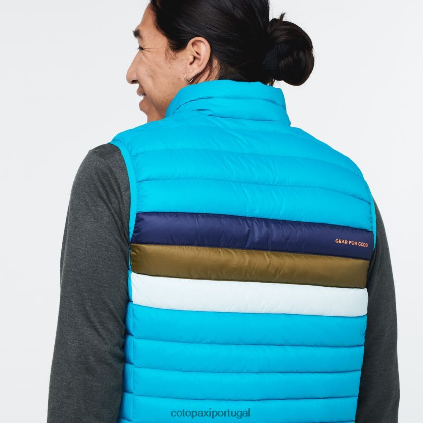 Cotopaxi homens colete de penas de fogo listras azuis minerais roupas JB0R8T132