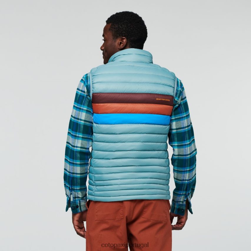 Cotopaxi homens colete de penas de fogo listras de grama azul roupas JB0R8T128