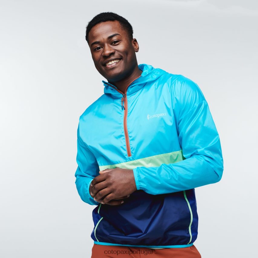 Cotopaxi homens corta vento teca halfzip sal marinho roupas JB0R8T111