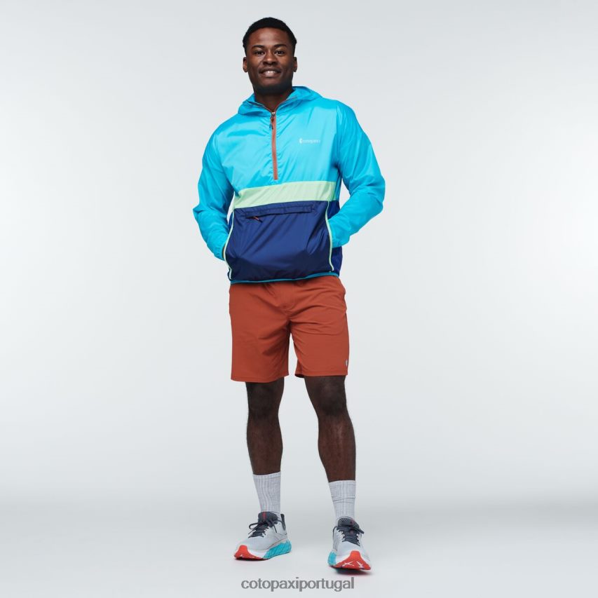 Cotopaxi homens corta vento teca halfzip sal marinho roupas JB0R8T111
