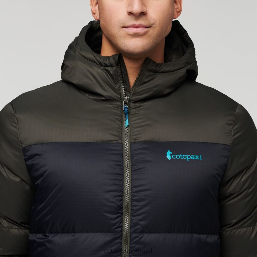 Cotopaxi homens jaqueta com capuz solazo ferro/preto roupas JB0R8T93