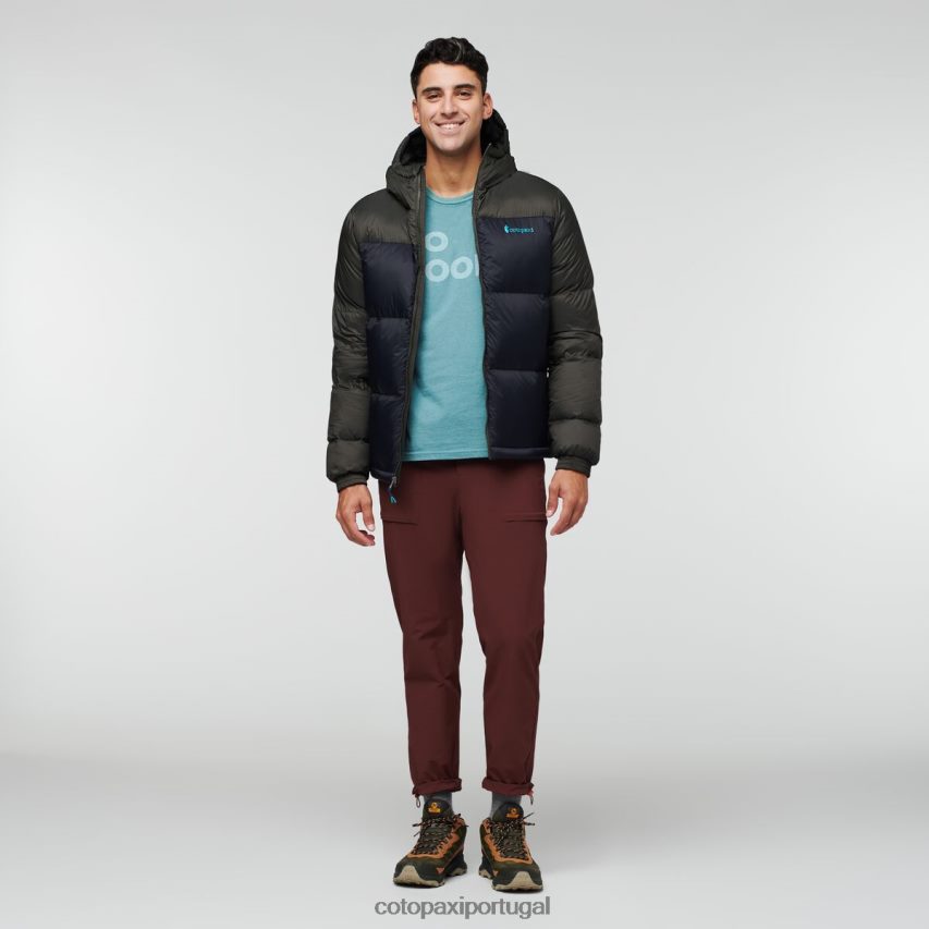 Cotopaxi homens jaqueta com capuz solazo ferro/preto roupas JB0R8T93