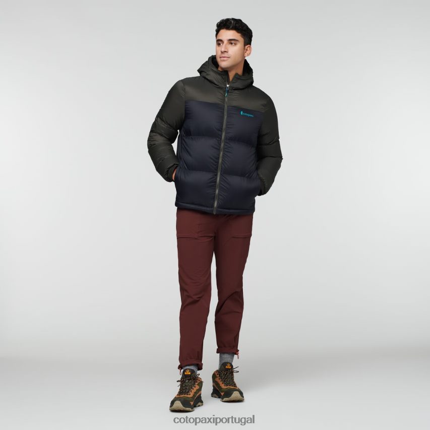 Cotopaxi homens jaqueta com capuz solazo ferro/preto roupas JB0R8T93