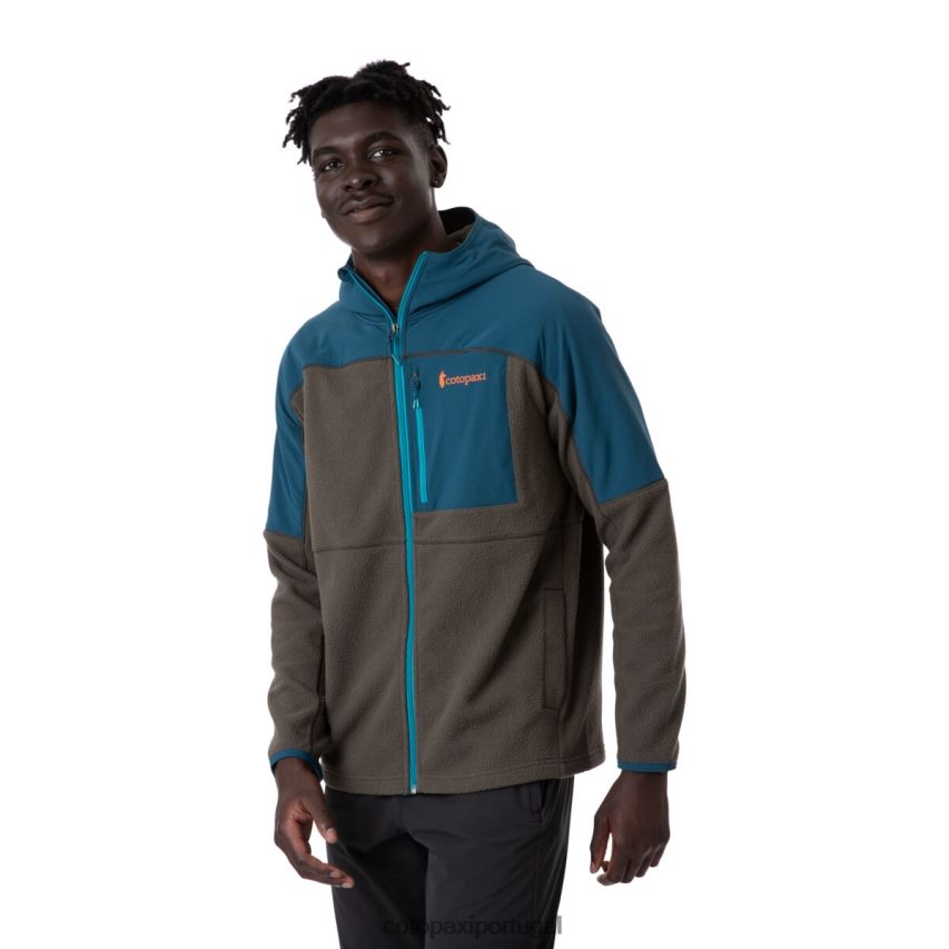 Cotopaxi homens jaqueta de lã com capuz e zíper completo abrazo índigo/ferro roupas JB0R8T123