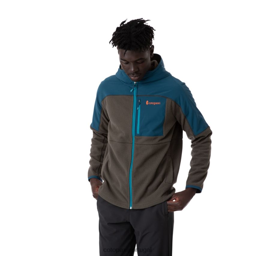 Cotopaxi homens jaqueta de lã com capuz e zíper completo abrazo índigo/ferro roupas JB0R8T123