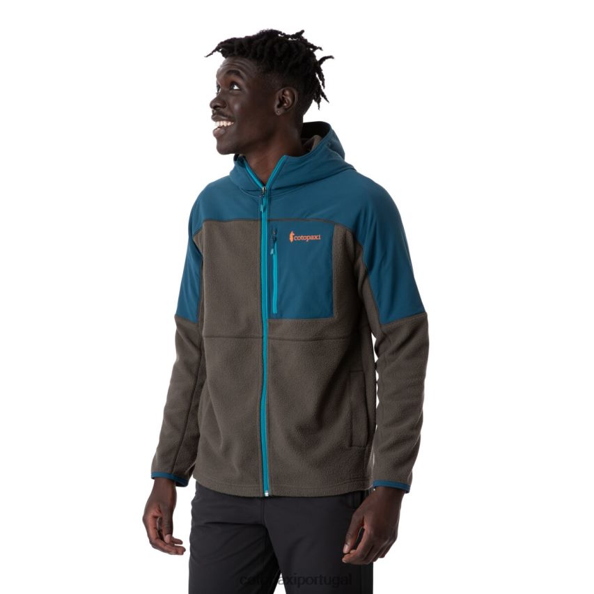 Cotopaxi homens jaqueta de lã com capuz e zíper completo abrazo índigo/ferro roupas JB0R8T123