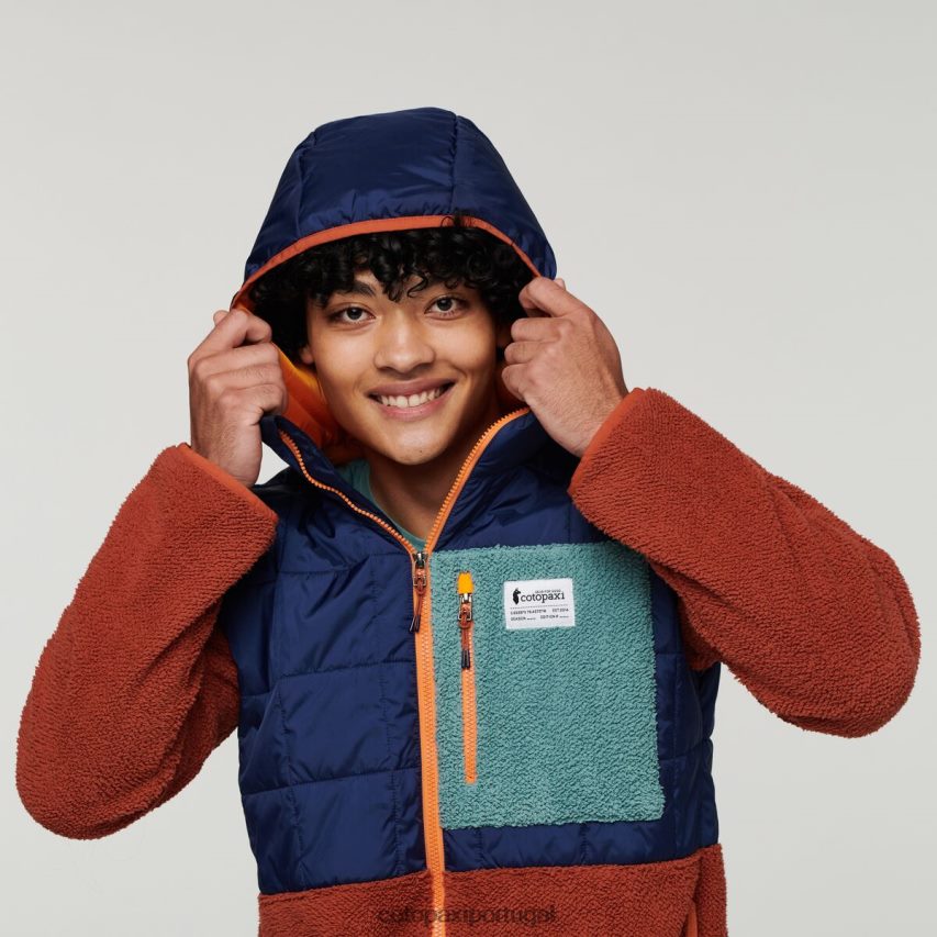Cotopaxi homens jaqueta híbrida trico marítimo/especiaria roupas JB0R8T124