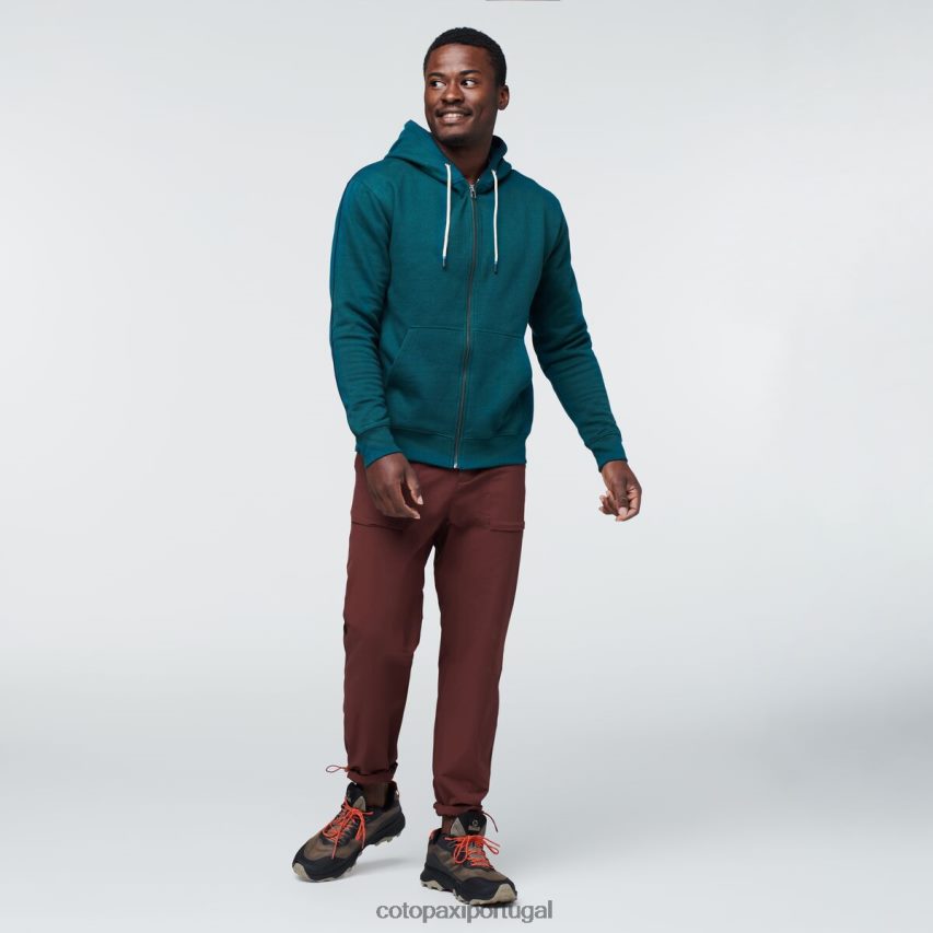 Cotopaxi homens faça um bom moletom orgânico com zíper completo oceano profundo roupas JB0R8T138
