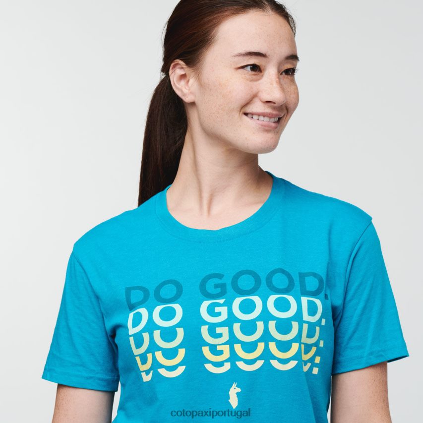 Cotopaxi mulheres faça o bem repetir camiseta azul mineral roupas JB0R8T69
