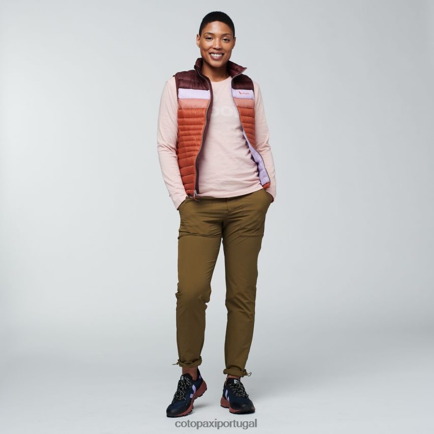 Cotopaxi mulheres colete de penas de fogo castanha/especiaria roupas JB0R8T46