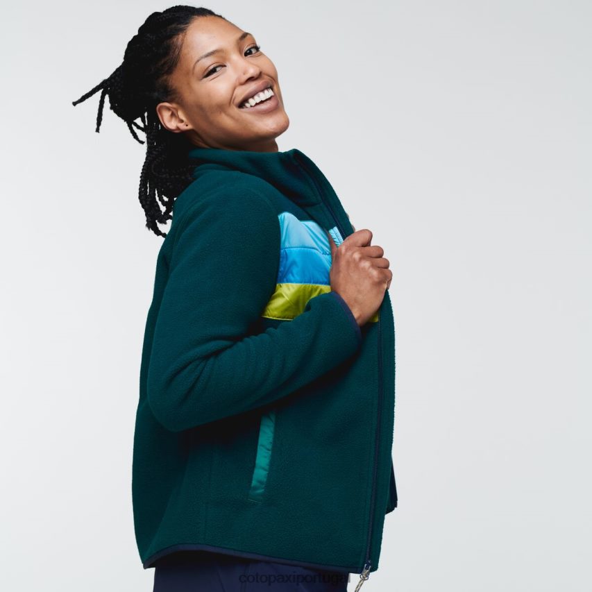 Cotopaxi mulheres jaqueta de lã teca com zíper completo floresta de algas roupas JB0R8T36