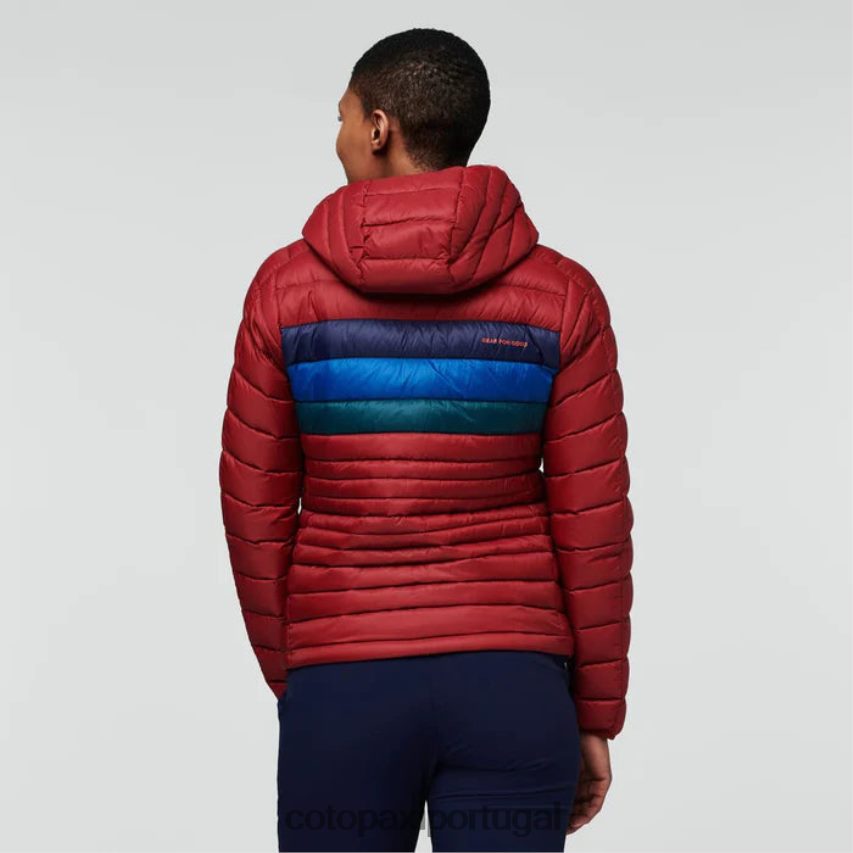Cotopaxi mulheres jaqueta fuego com capuz listras de groselha roupas JB0R8T31