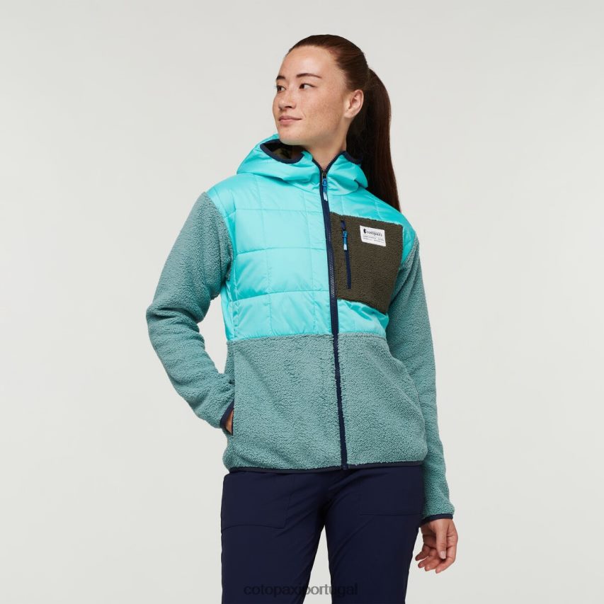 Cotopaxi mulheres jaqueta híbrida trico céu/grama azul roupas JB0R8T29