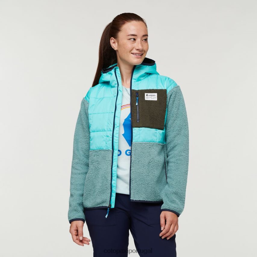 Cotopaxi mulheres jaqueta híbrida trico céu/grama azul roupas JB0R8T29
