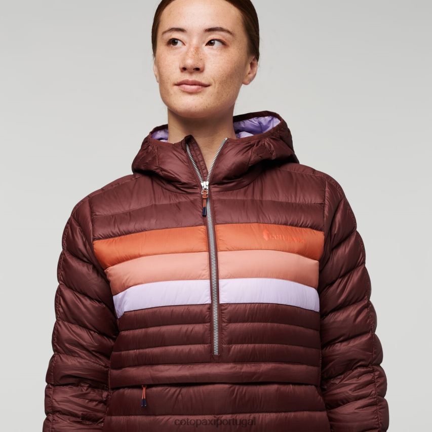 Cotopaxi mulheres pulôver fuego com capuz listras castanhas roupas JB0R8T5