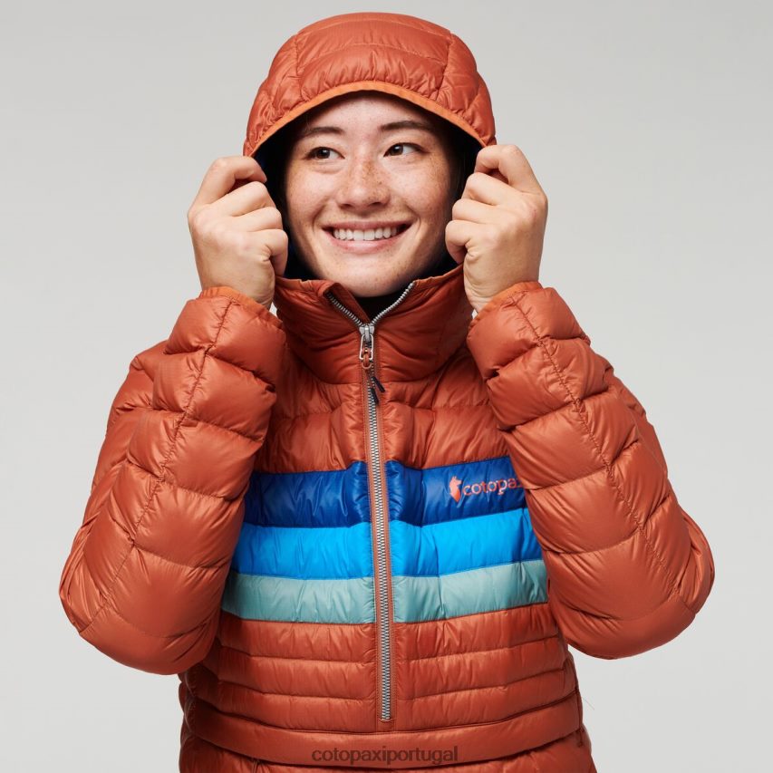 Cotopaxi mulheres pulôver fuego com capuz listras de especiarias roupas JB0R8T2