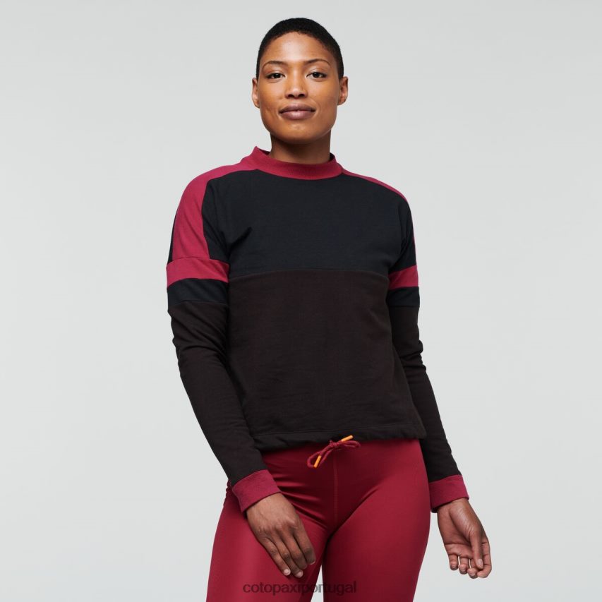 Cotopaxi mulheres moletom bandera preto/caverna roupas JB0R8T55