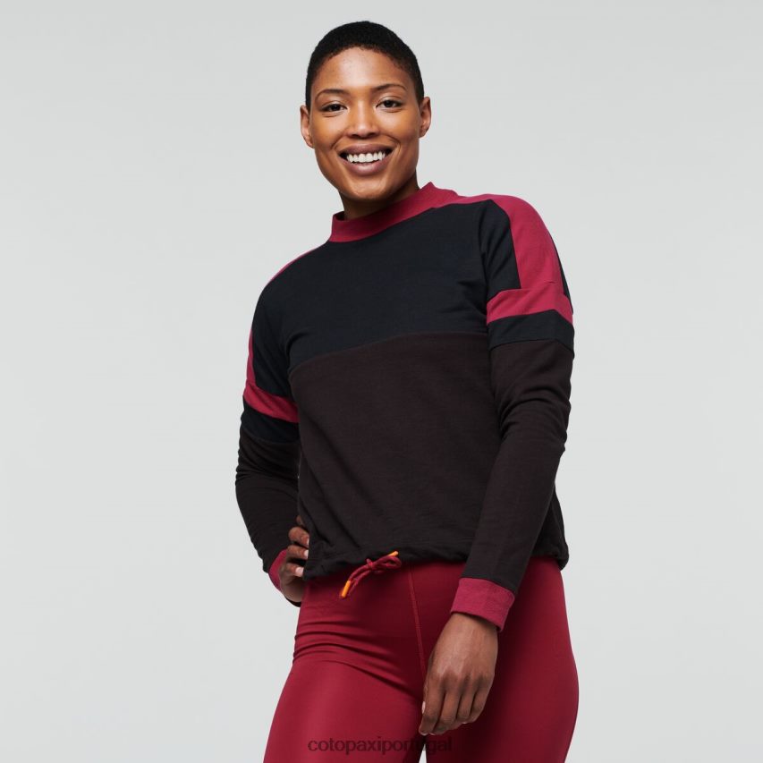 Cotopaxi mulheres moletom bandera preto/caverna roupas JB0R8T55