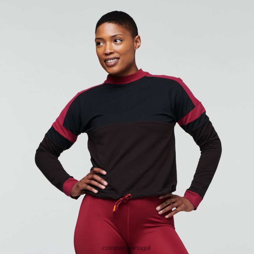 Cotopaxi mulheres moletom bandera preto/caverna roupas JB0R8T55