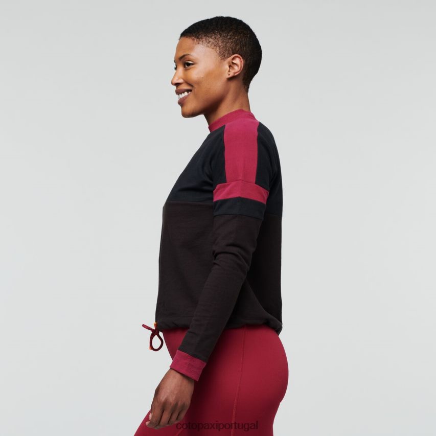 Cotopaxi mulheres moletom bandera preto/caverna roupas JB0R8T55